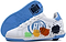 Breezy Rollers Splash Shoes - White / Light Blue by Breezy Rollers feature vibrant paint splatter, blue soles and heels, and a patented wheel system in the sole—perfect stylish shoes for skating.