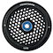The Union Honeycomb Lite 110mm Stunt Scooter Wheel in black features a lightweight honeycomb center design, blue bearing, and "HONEYCOMB" and "LITE" printed along the outer edge.