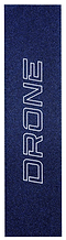 The Drone Prism Glitter Stunt Scooter Griptape - Blue displays "DRONE" in bold white letters with a prismatic effect, ideal for scooter customization.