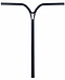 The Ethic DTC Deildegast V2 Steel Oversized HIC Stunt Scooter Bars in black (720mm x 600mm) feature a Y-shaped design and are crafted from strong 4130 Chromoly steel for durability and reliability.