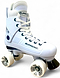 The Supreme Turbo 33 Nylon Quad Roller Skates feature a high-ankle white boot with "SUPREME" branding, white laces, white wheels, black accents, and a black toe stop. The background is plain white. Brand: Supreme.