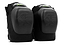 The REKD Energy Patrol Ramp Knee Skate Protection Pads in black are ideal for extreme sports. Featuring the REKD logo and hard plastic impact caps, these pads offer reliable knee protection with adjustable straps, perfect for activities like skating or biking.