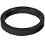 A Dial 911 Scooter Headset Spacer - 10mm in black, with a smooth surface and circular design, is placed against a plain white background.