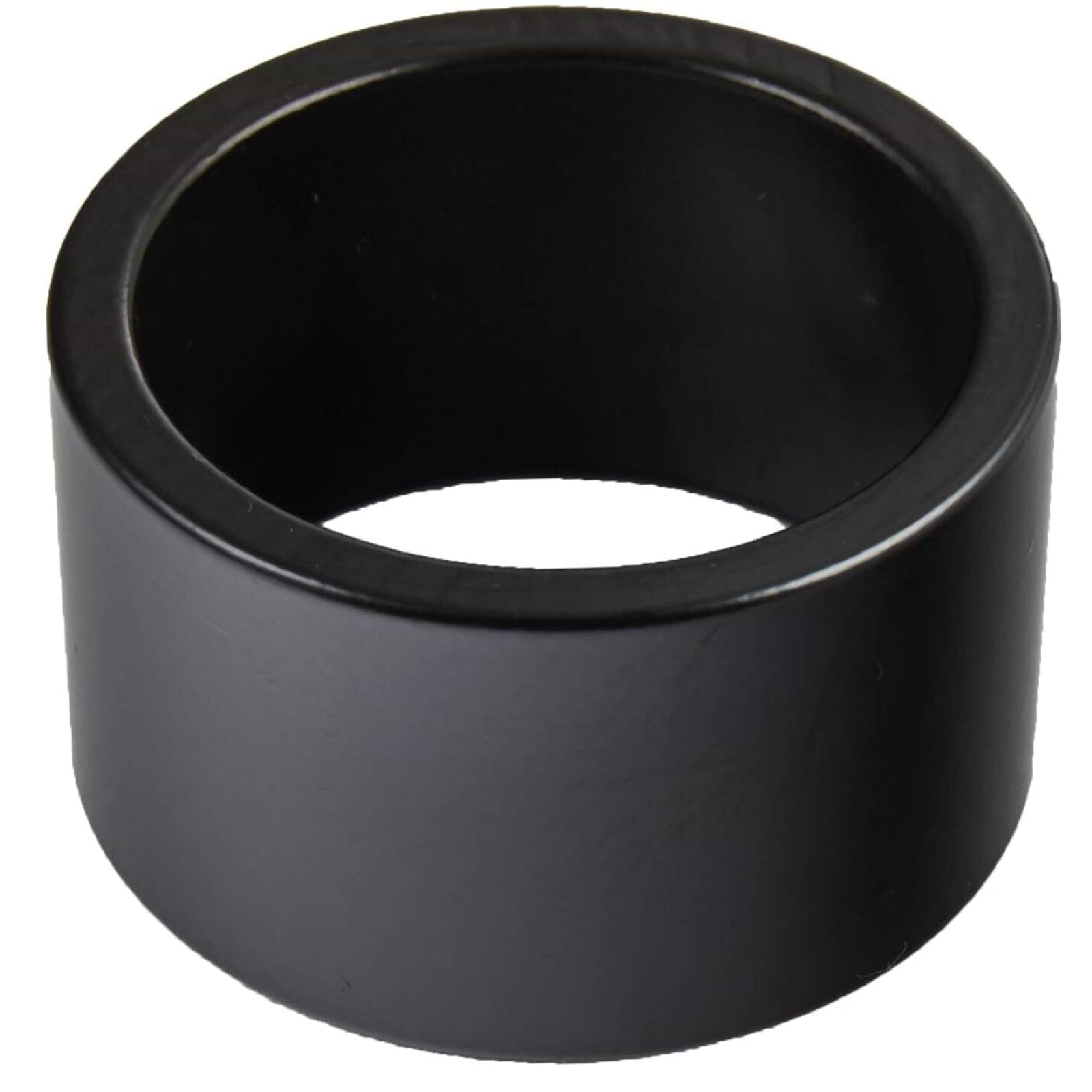 Against a white background is a black, cylindrical plastic ring from Dial 911, specifically the Dial 911 Scooter Headset Spacer - 20mm. It features smooth surfaces and a hollow center, appearing both sturdy and evenly shaped.