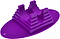 The Dial 911 Stunt Scooter Stand in purple is designed with a textured base and two curved slots that stand upright, perfectly holding your tacos securely like parking a scooter with wheels up to 120mm.