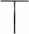 The Ethic DTC Tenacity V2 Steel HIC Stunt Scooter T-Bars in Black Mirror (720mm x 600mm) feature a lightweight, durable steel T-shape design by Ethic, shown on a white background.