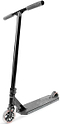 The Madd Gear Viral Extreme Complete Stunt Scooter in Black Shadow by MGP features a straight handlebar, two small wheels, and a textured foot deck, shown against a white background.