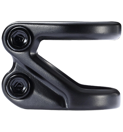 Close-up of the Blunt Envy Z 2 Bolt Oversized Stunt Scooter Clamp in black, showcasing its sleek and modern design with a smooth finish and dual hexagonal screws.