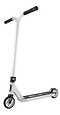 The Drone Element 2 Feather-Light Complete Stunt Scooter, finished in sleek silver anodized, features black grips and Luxe 3 Dual-Core Wheels. Its T-bar handle and sturdy deck are ideal for stunt performance, complemented by a durable IHC aluminum fork.