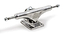 Crafted by Enuff, the Enuff Decade Pro Satin Silver Skateboard Trucks (Pair) - 139mm showcase a sleek satin finish. T4 heat treated for enhanced durability, their clean and metallic sheen is beautifully captured against a plain white background.