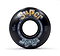 The black Enuff Super Softie skateboard wheel features vibrant text and promises an ultra-smooth ride. With a 53mm diameter and an 85A hardness rating, it's ideal for skaters who prioritize both style and comfort. The product is showcased against a plain white background.