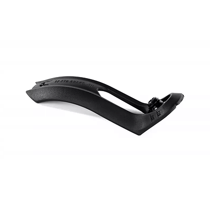 A black Ethic DTC 12 STD Nylon V3 stunt scooter brake, designed with a curved shape and a screw attachment on one end, adorned with embossed text reading "Team Issue," compatible with Ethic DTC models. The brake is displayed against a white background.