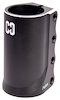 The CORE Aura 4 Bolt Oversized SCS Stunt Scooter Clamp in black features “CD” and “AURA” logos in white—ideal for secure stunt scooter performance.