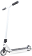 The Madd Gear (MGP) MG 4 Titan Complete Stunt Scooter in Arctic White features black handlebars and grip tape, two small wheels, and a sleek, modern design—ideal for action sports enthusiasts.