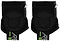 A pair of REKD Energy Covert Ankle Impact Skate Protection Guards in black with energy-absorbing padding and green-accented elastic straps, displayed side by side against a white background.
