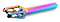 Introducing the Drone Majesty 4 SCS/HIC Stunt Scooter Forks in Neochrome: a colorful, iridescent marvel with an integrated axle. Its sleek cutouts and smooth finish seamlessly transition through purple, blue, and gold hues for peak performance.