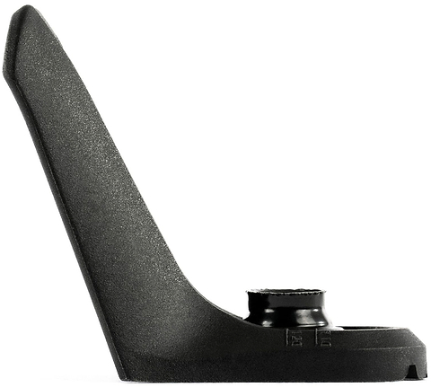 The Ethic DTC Stunt Scooter 8 STD Fender V2 - Black is a wedge-shaped, durable nylon flex fender with a round base and angled arm, featuring a textured surface. Photographed on a white background. Brand: Ethic DTC.