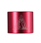 The Fasen 2 Bolt Oversized Stunt Scooter Clamp in red displays a cylindrical shape and is embellished with a triangular engraving featuring abstract patterns, including wavy lines and geometric shapes that add an artistic touch.