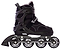 The Supreme Venice Adjustable Kids Inline Skates in Black/Grey feature four wheels, padded ankle support, and adjustable sizing straps, making them ideal for beginner-friendly recreational use.