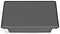 A rectangular, flat, dark gray metal ingot with slightly curved edges and a smooth surface is shown against a white background—perfect as the CORE Mini Funbox Connector by CORE for ramp setups or driveway use.