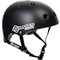 Introducing the Skates.co.uk ABS Skate/Scooter Helmet in Black/White, a stylish helmet designed with ventilation holes and an adjustable strap for a snug fit. The helmet prominently displays the Skates.co.uk logo on both the side and strap, ensuring you look fashionable while staying safe on your ride.