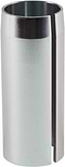 A metallic cylindrical object with a vertical slit, resembling the Universal Scooter IHC Compression Shim - 60mm by Universal, displayed on a white background.