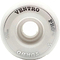 A white Ventro Pro Turbo Quad 83A roller skate wheel from Ventro, sized at 61.5mm x 35mm and labeled with "VENTRO PRO TURBO," features an 83A durometer and a central axle hole, making it a dependable choice for skaters seeking reliable quad wheels.