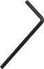 The Skates.co.uk 6mm Skate/Scooter Allen Key, a black L-shaped hex tool, is shown on a white background—perfect for tightening your stunt scooter clamp bolt.