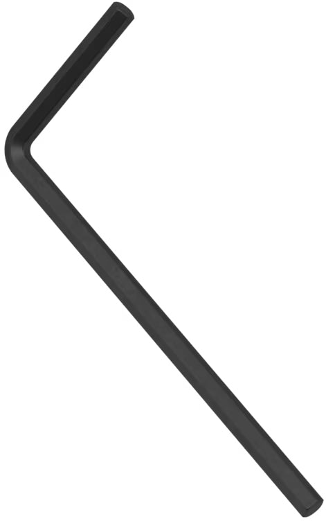 The Skates.co.uk 6mm Skate/Scooter Allen Key, shown in black on a white background, is perfect for adjusting scooter clamp bolts or as a versatile tool for any stunt scooter.