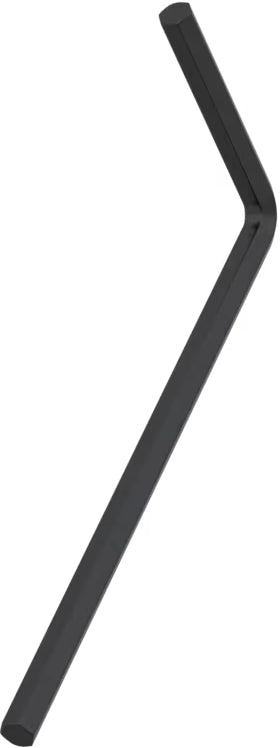 The Skates.co.uk 6mm Skate / Scooter Allen Key is a black, L-shaped hex wrench—perfect for tightening stunt scooter clamp bolts or general scooter maintenance.