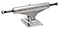 The Independent Hollow Forged Silver Skateboard Trucks, available in a 149mm pair, feature a sleek polished silver finish and are built from lightweight aluminum. These trucks ensure reliable skateboard axle support and sturdy baseplate construction for easy attachment to the underside of your skateboard deck, enabling smooth wheel installation and precise steering control.