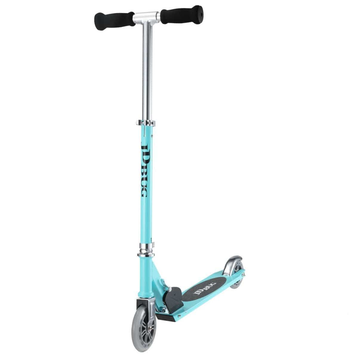 A JD Bug Junior Street MS100 Kick Scooter in Matt Teal with black handlebars, silver accents, and two wheels. The foldable design features "JD Bug MS100" branding on the stem and deck.