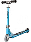 The JD Bug Original Street MS130B is a lightweight, foldable kick scooter in sky blue. It features an adjustable handlebar with black foam grips, two wheels, and a black deck with a blue outline and branded text by JD Bug.