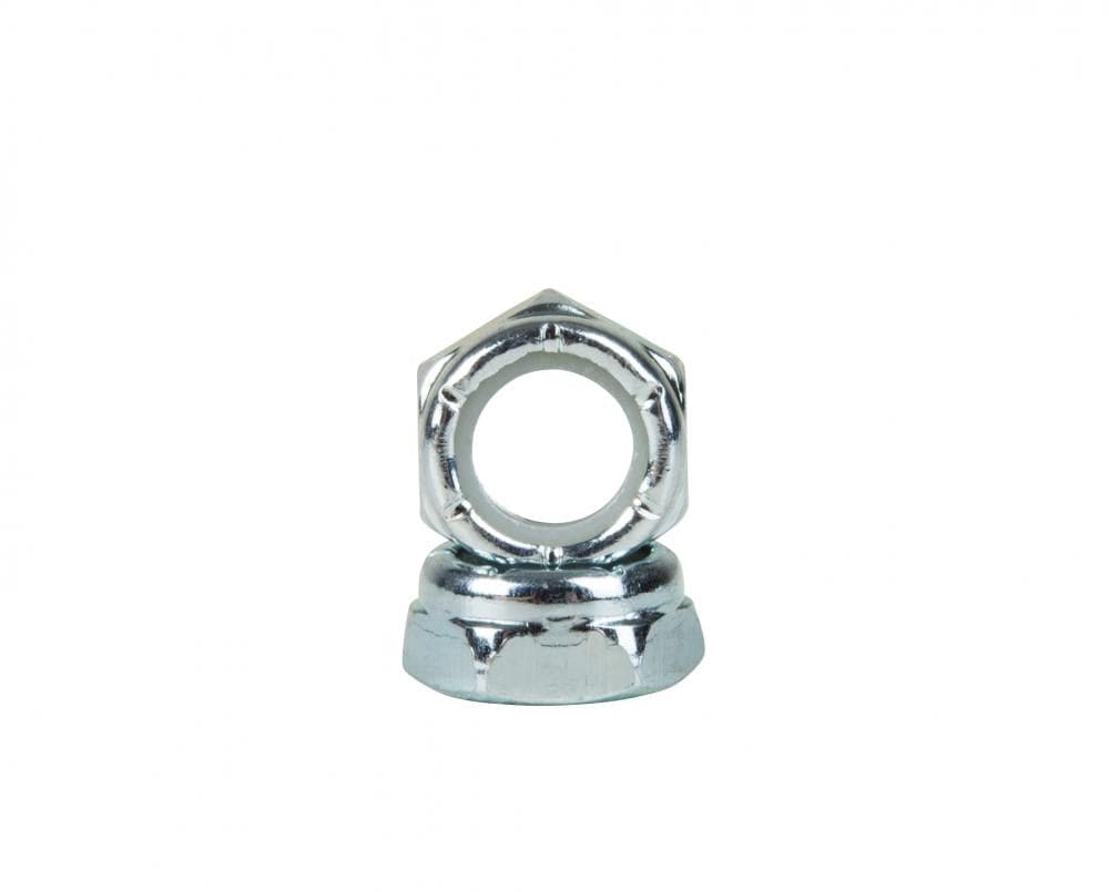 A gleaming Sushi hexagonal nut stands upright on a white background, ideal as a replacement for your skateboard axle accessories.