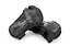 The SFR Double Splint Skate Protection Wrist Guards in black are designed by SFR to provide superior safety during activities like skating or skateboarding. Featuring ergonomic palm caps and double splints for enhanced stability and support, these wrist guards include adjustable straps and are set against a plain white background.