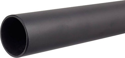 A sleek, cylindrical black metal scooter bar, made by Native from heat-treated Chromoly with a hollow interior. The bar extends diagonally across the white background, stretching from the bottom left to the top right of the image, and is identified as the Native Stem Steel Standard SCS Stunt Scooter Bars in a 510mm x 559mm size.