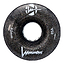 The Luminous LED 85A Quad Roller Skate Wheel in Night Sky (62mm) features a black glittery finish with white "62mm" and "85A durometer" text, plus the Luminous brand name, and a central hole for mounting on your skate axle.
