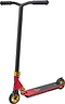 The Lucky John Marco Gaydos JMG Signature Complete Stunt Scooter in vibrant red, with striking black and gold details, features a sleek black handlebar and robust deck. It comes with JMG's Signature V3 wheels and a reliable clamp, making the Prospect model perfect for exciting tricks and stunts.
