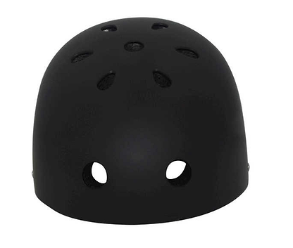 The Ozbozz Sports Skate/Scooter Helmet in black boasts a smooth, round design with air vents for cooling. Designed for skateboarding or cycling, it provides outstanding impact absorption to ensure your safety during activities.