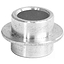 A metallic bushing with a cylindrical form and a central flange, similar to Blazer Pro Wheel Bearing Spacers by Blazer Pro. It features a smooth surface and a hollow center, seemingly made of steel or a comparable metal, perfect for preventing bearing collapse.