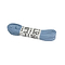 A neatly coiled pair of Mr Lacey's 100cm light blue shoelaces, ideal for adding a pop of color to shoes or roller skates, comes wrapped with a white label that reads "100 cm" and "10 pairs." These Mr Lacey shoelaces feature a smooth texture and are packaged for retail.