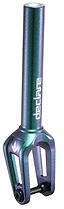 A jade Blunt Envy Declare V2 IHC stunt scooter fork with a sleek design and a side cutout, featuring the brand name "Blunt Envy" in white, seamlessly integrates with an IHC Compression Kit for an unbeatable ride.
