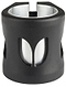 The Blazer Pro Altus 2 Bolt Oversized Stunt Scooter Clamp in black is a sleek, cylindrical component ideal for enhancing black scooter parts. Designed with vertical cutouts and a metallic inner lining, it offers compatibility with IHC and HIC compression systems. The clamp features a narrow slit at the top and oval openings on the sides for both style and functionality.