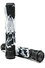 A pair of CORE Pro Slate White / Black Stunt Scooter Grips, each measuring 170mm and featuring a black and white patterned texture, stand upright. The word "CORE" is embossed on the top and sides of each grip, embodying the durability associated with high-quality stunt scooter grips.