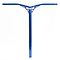 The Logic Axis V2 Aluminium Oversized IHC Stunt Scooter Bars in blue, measuring 610mm x 610mm, showcase a T-shaped design with a reinforced crossbar made from aluminum. Set against a plain white background, these lightweight scooter bars from Logic deliver superior performance and style.
