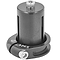 The Apex Mono Lite 1 Bolt Oversized Stunt Scooter Clamp & HIC Kit in black features an adjustable circular base with screws for secure fastening. Designed by Apex, this lightweight cylindrical part is perfect for HIC kits or stunt scooter setups, providing reliable performance and flexibility.