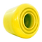 Introducing the Rio Roller Toe Stops in a radiant yellow hue, designed by Rio Roller. These toe stops boast a barrel shape reminiscent of skateboard bushings, echoing simplicity with their hollow center and vibrant color. The cylindrical design features a wider base that gently tapers towards the top, making them an ideal choice for roller skate enthusiasts who value both style and performance.