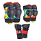 The Triple 8 Saver Series 3-Piece Skate Protection Pad Set in Tie Dye by Triple 8 includes vibrant knee and elbow pads paired with black Wristsavers featuring red straps. Equipped with EVA foam cushioning, it offers both safety and style for skaters and athletes.