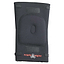 The Triple 8 SP Knee Skate Protection Gasket in black is designed with a robust neoprene body and reinforced padding. It has adjustable straps for an optimal fit. The brand name "Triple 8" is stylishly displayed in red at the bottom alongside a logo of three overlapping circles, ensuring every landing is cushioned with elegance.