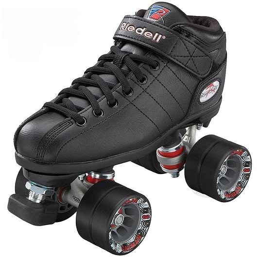 Riedell R3 Roller Derby Quad Skates - Black
